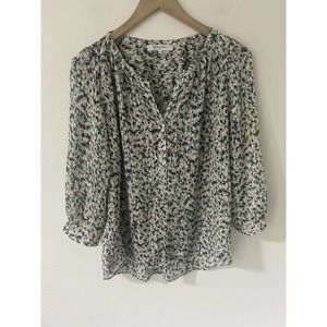 Women's Green Patterned Blouse